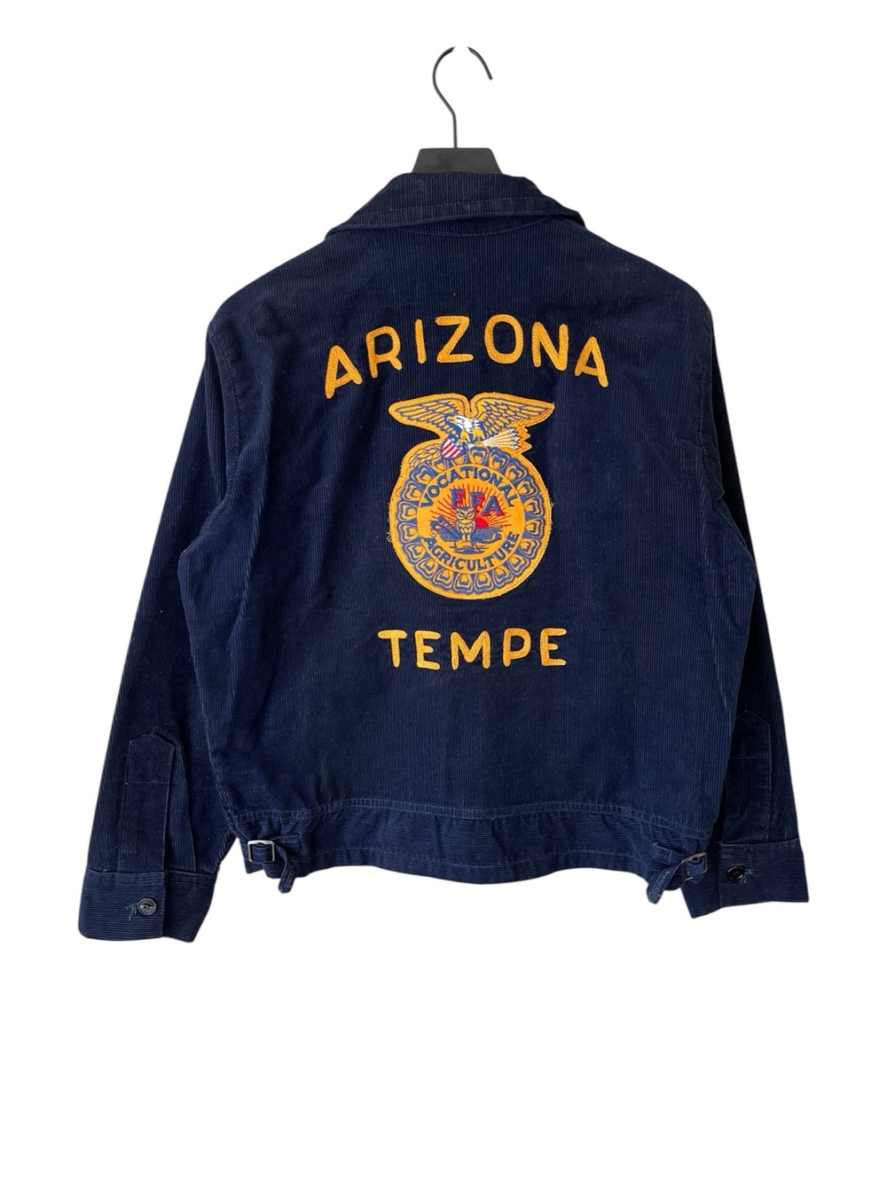 Vintage 70s Corduroy FFA Arizona Tempe Zip Jacket Navy Blue